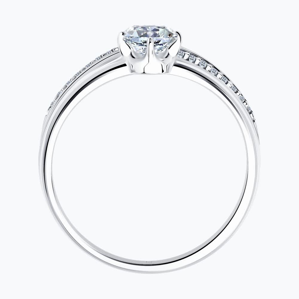 Кольцо Sokolov из серебра с фианитами - image 2