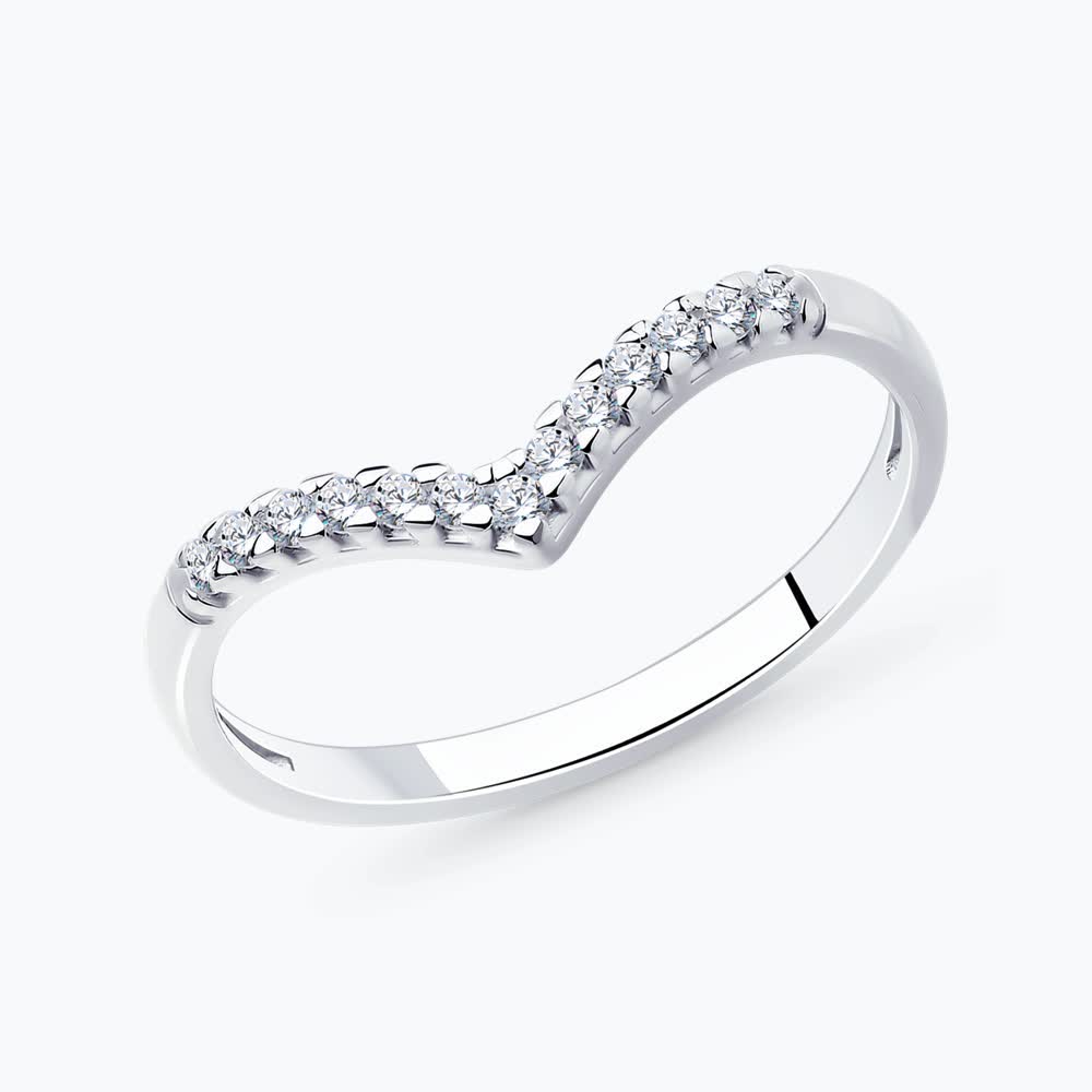 Sokolov silver ring with zirconia