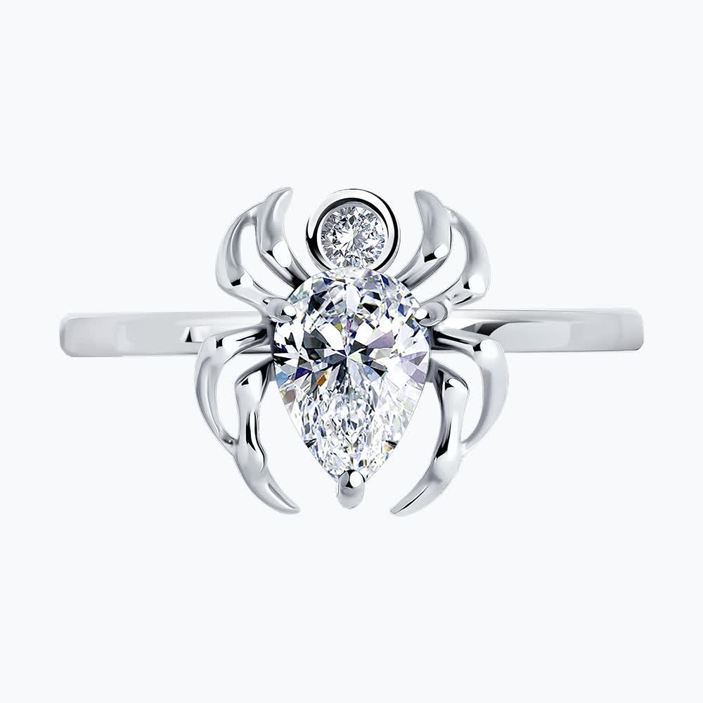 Кольцо Sokolov из серебра с фианитами - image 2