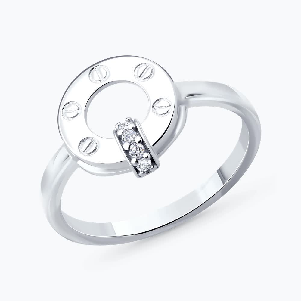 Sokolov silver ring with zirconia