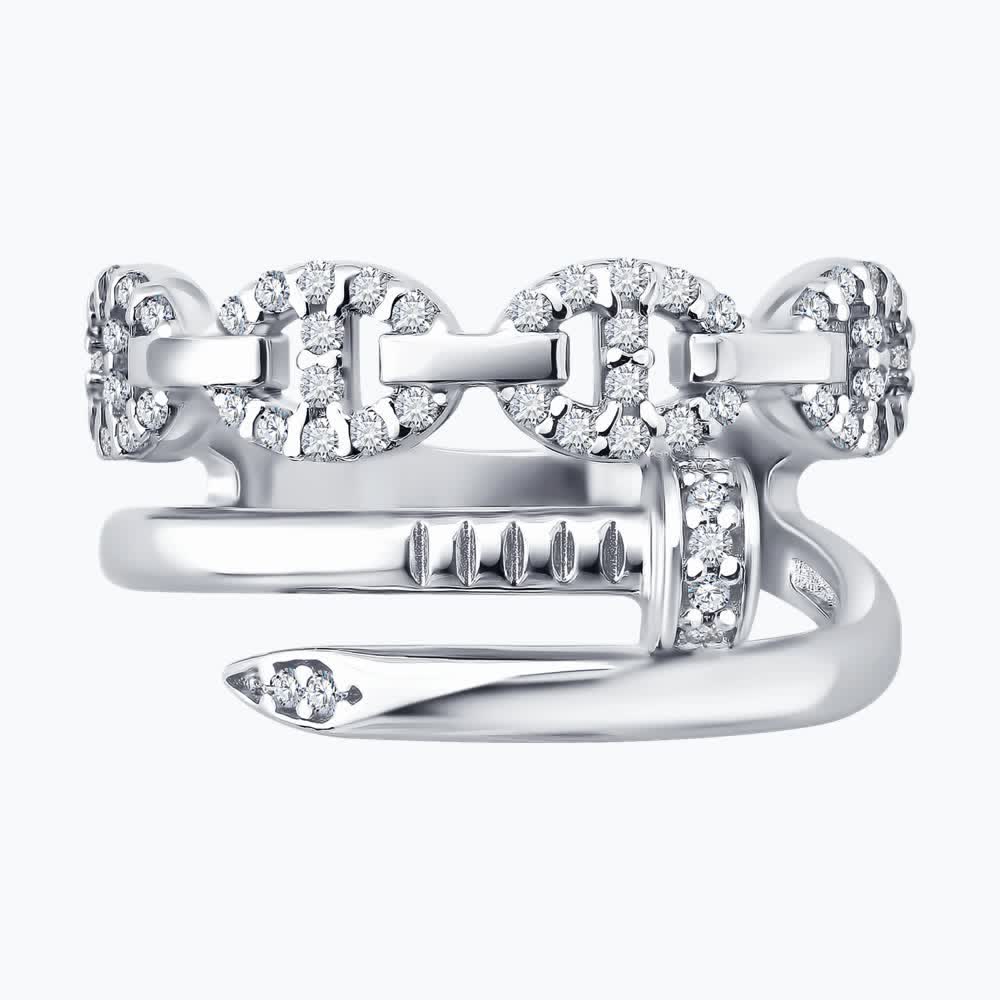 Sokolov silver ring with zirconia