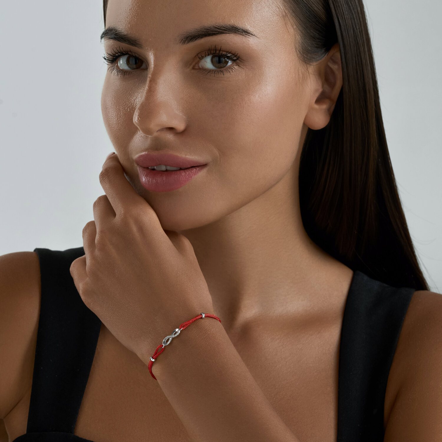 Браслет на нити Sokolov из серебра с фианитами - image 4