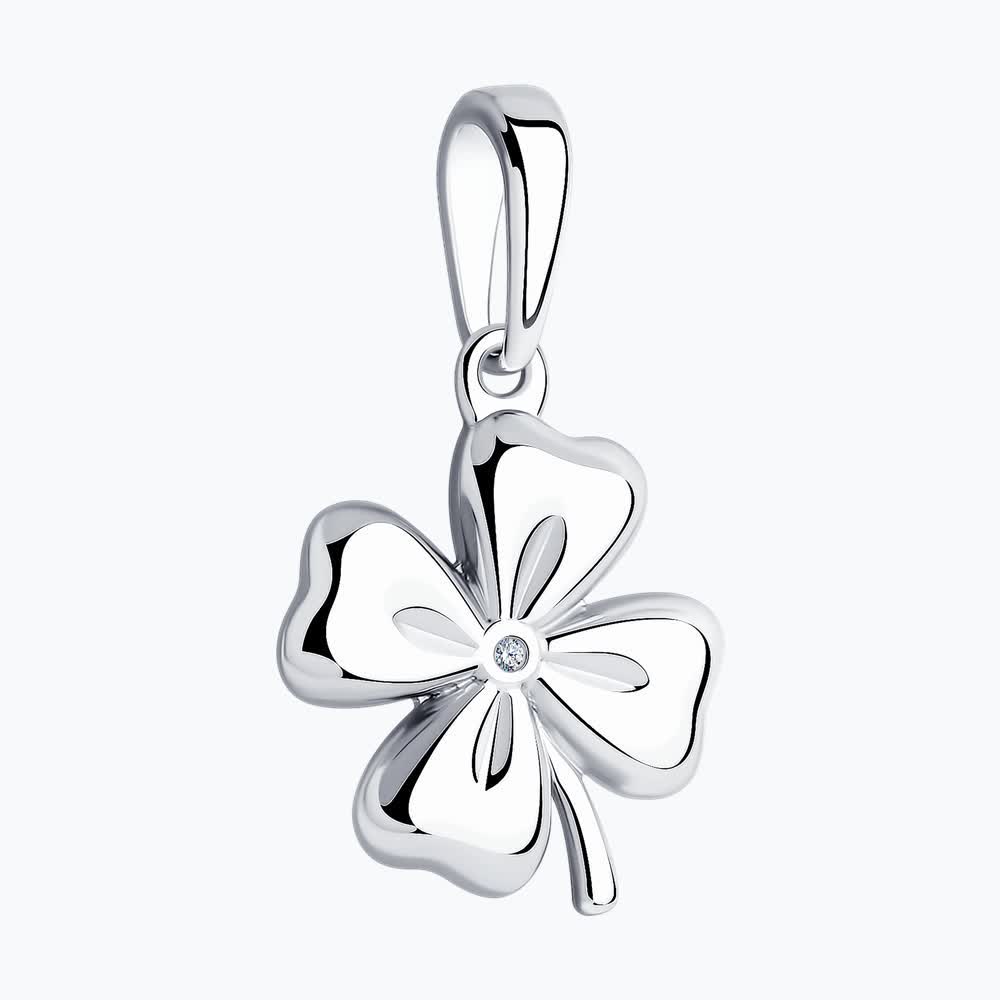 Sokolov silver pendant with diamond