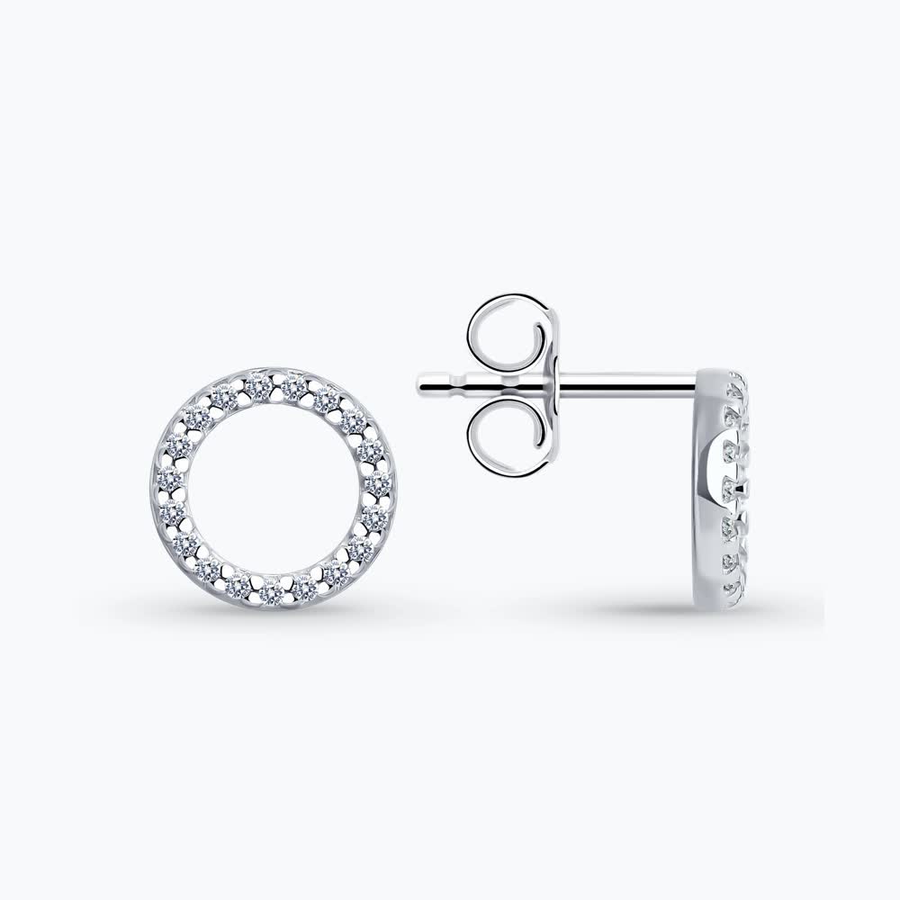 Серьги Sokolov из серебра с фианитами - image 2