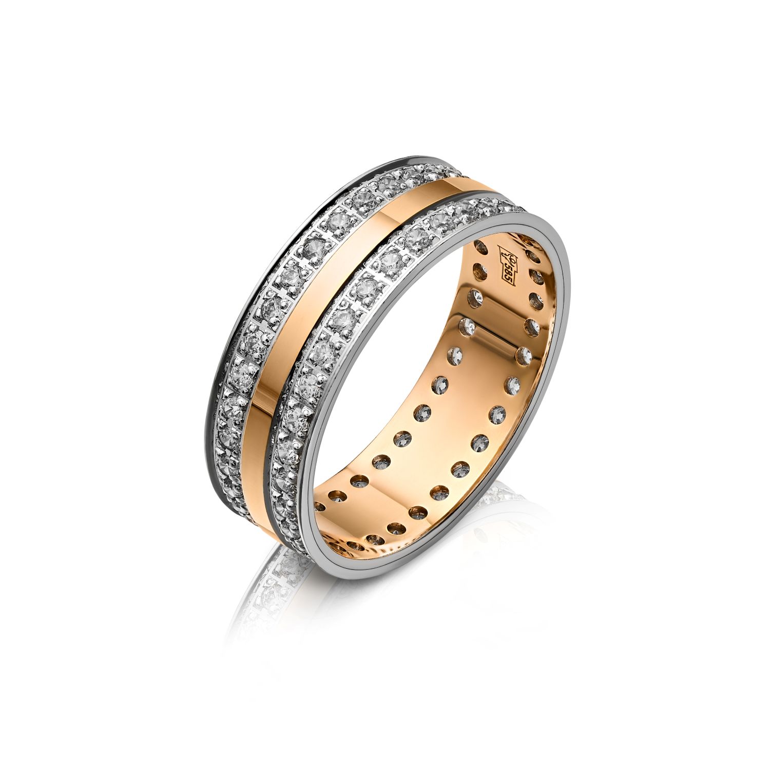 Verighetă EV Gold din aur cu zirconii