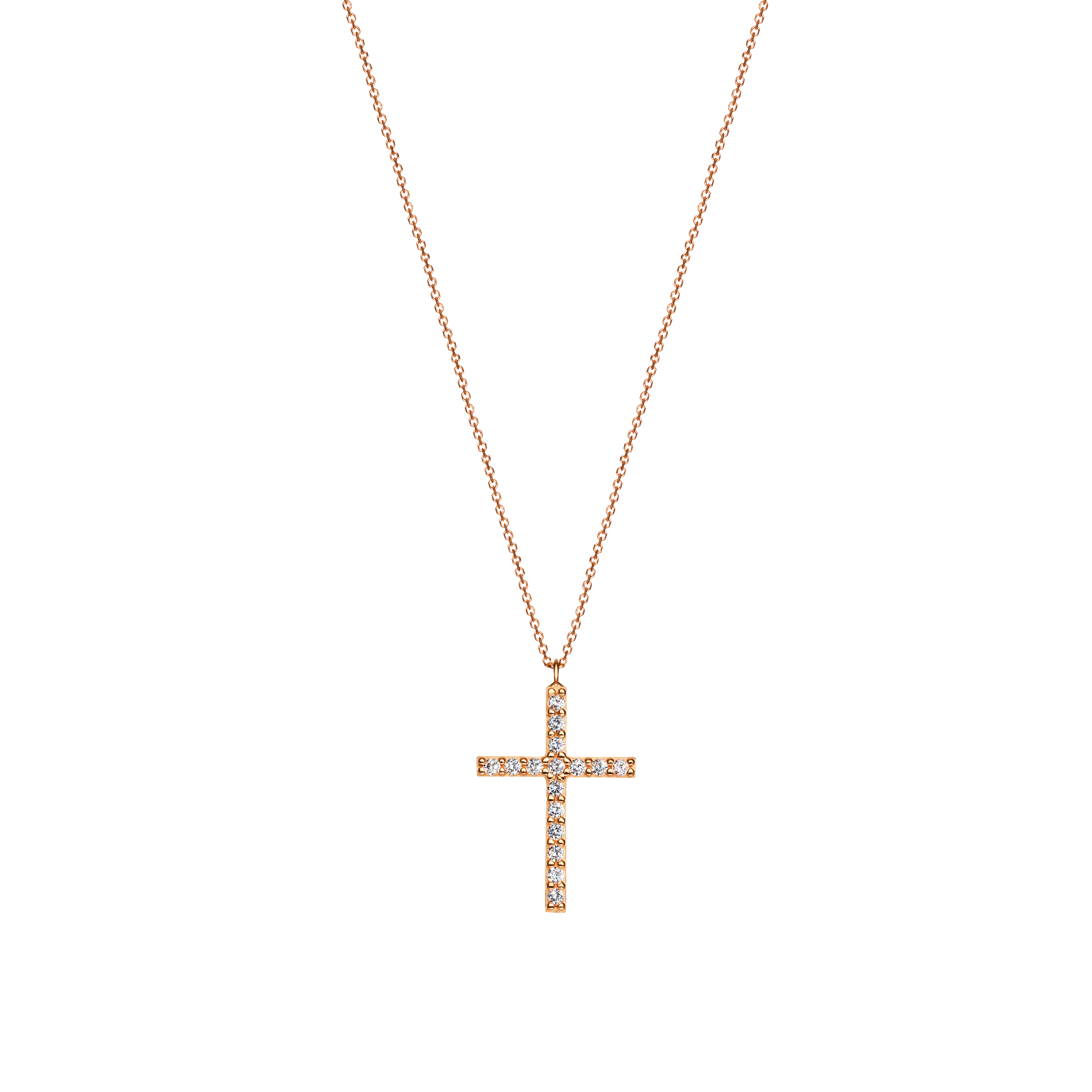 Fourline gold necklace with zirconia