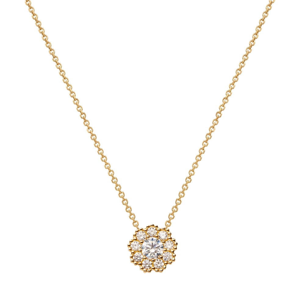 Fourline gold necklace with zirconia