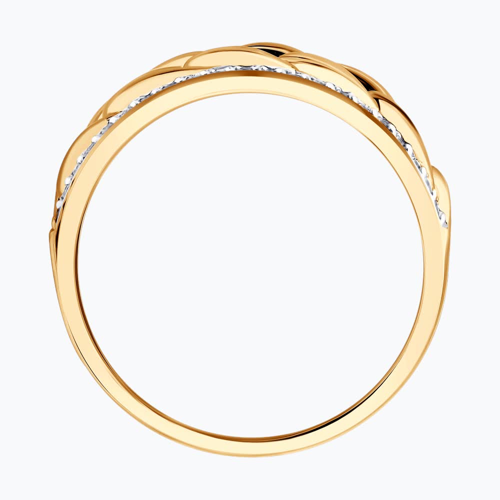 Sokolov gold ring with zirconia - image 3