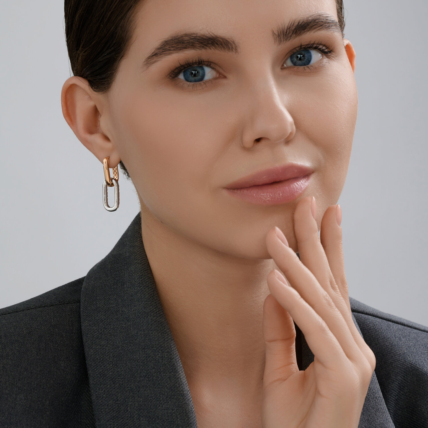 Cercei Sokolov din aur combinat - image 4