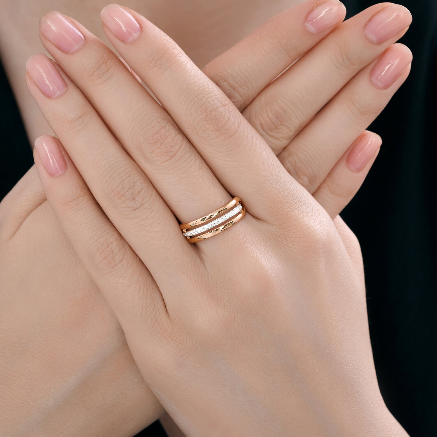 Sokolov gold ring with zirconia - image 4