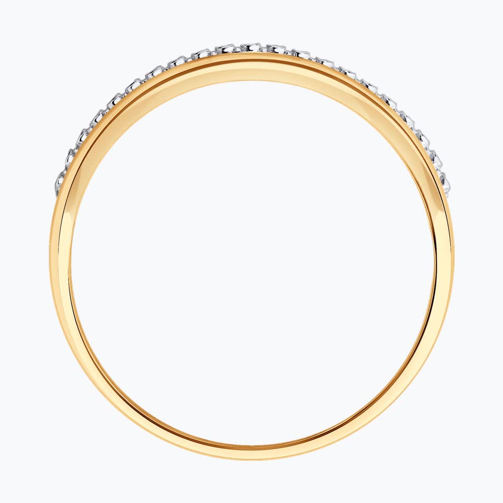 Sokolov gold ring with zirconia - image 3