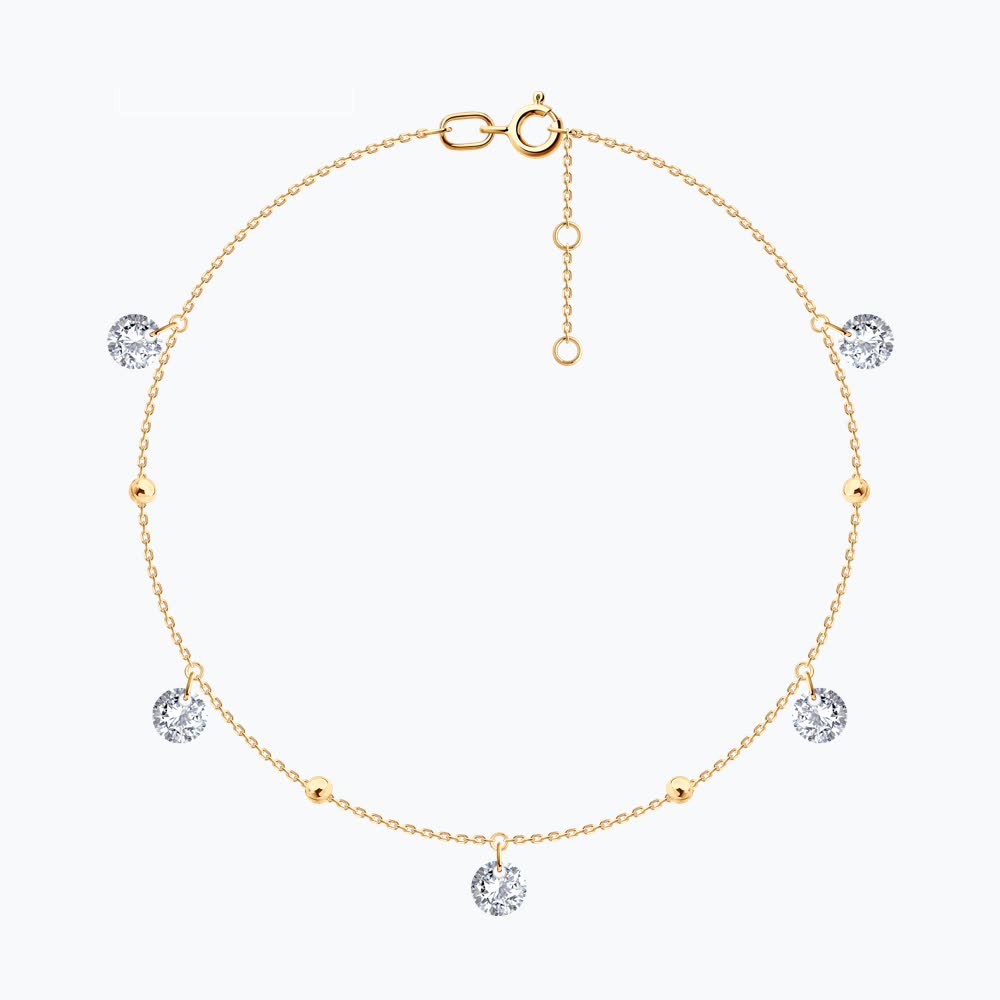 Sokolov gold bracelet with zirconia