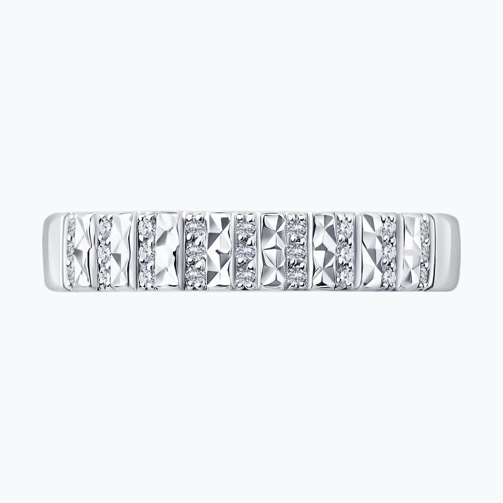 Inel Sokolov din aur alb cu diamant - image 2