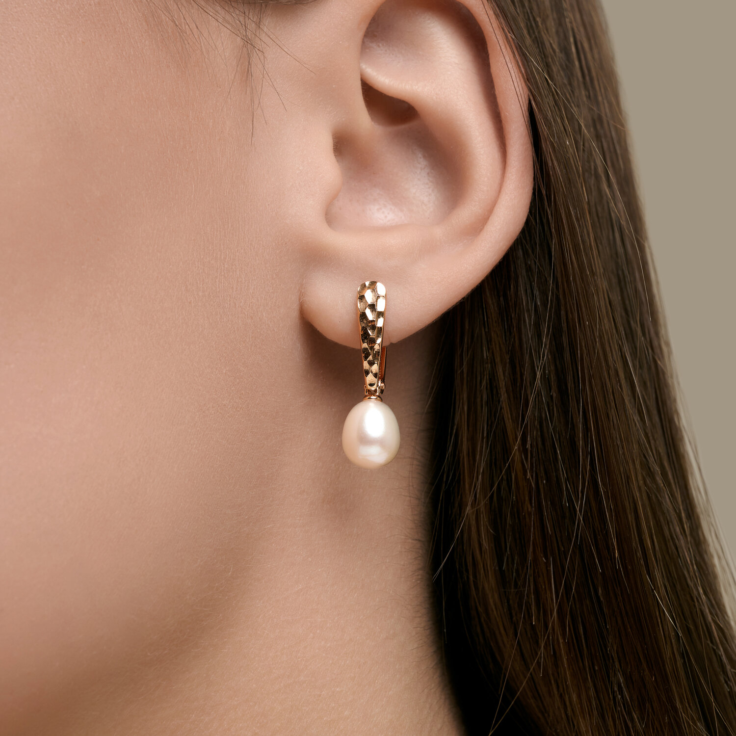 Sokolov gold earrings with pearls - image 3