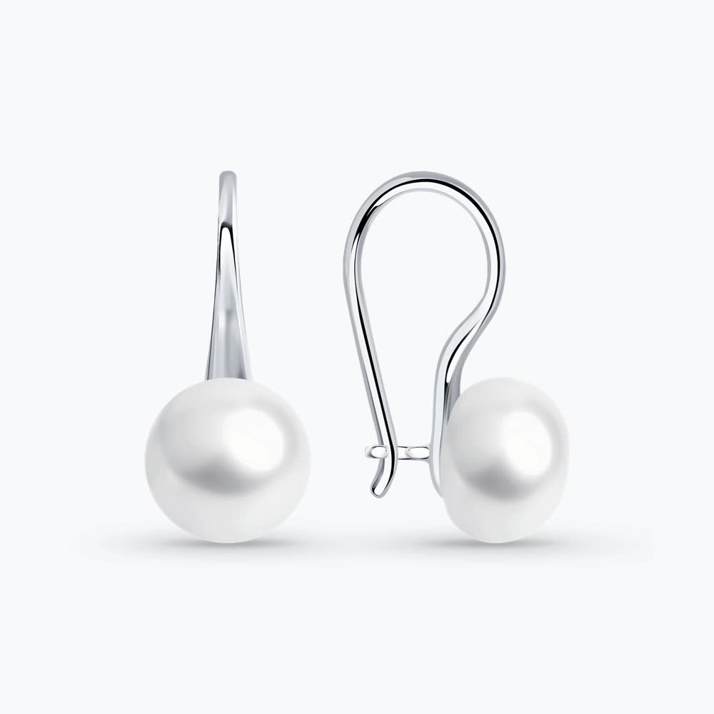 Sokolov silver earrings with a pearl