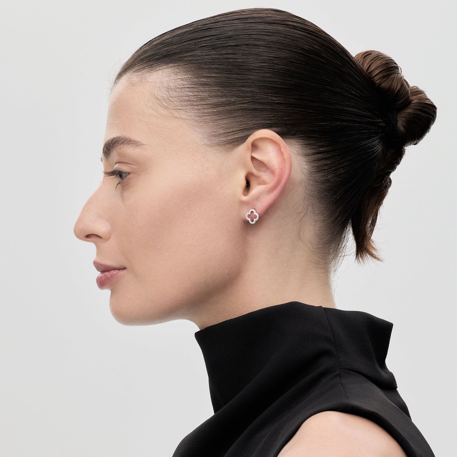 Sokolov silver earrings with zirconia - image 3