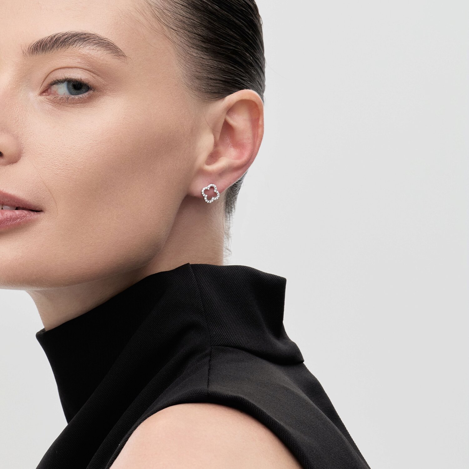 Sokolov silver earrings with zirconia - image 4