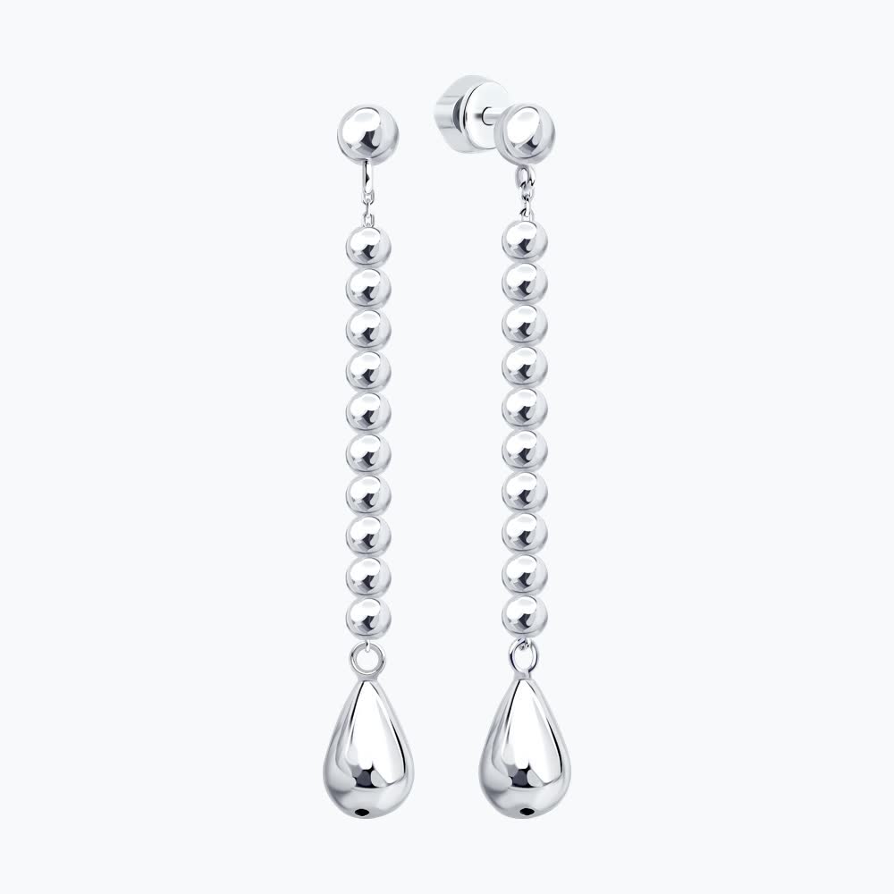 Sokolov silver earrings with zirconia