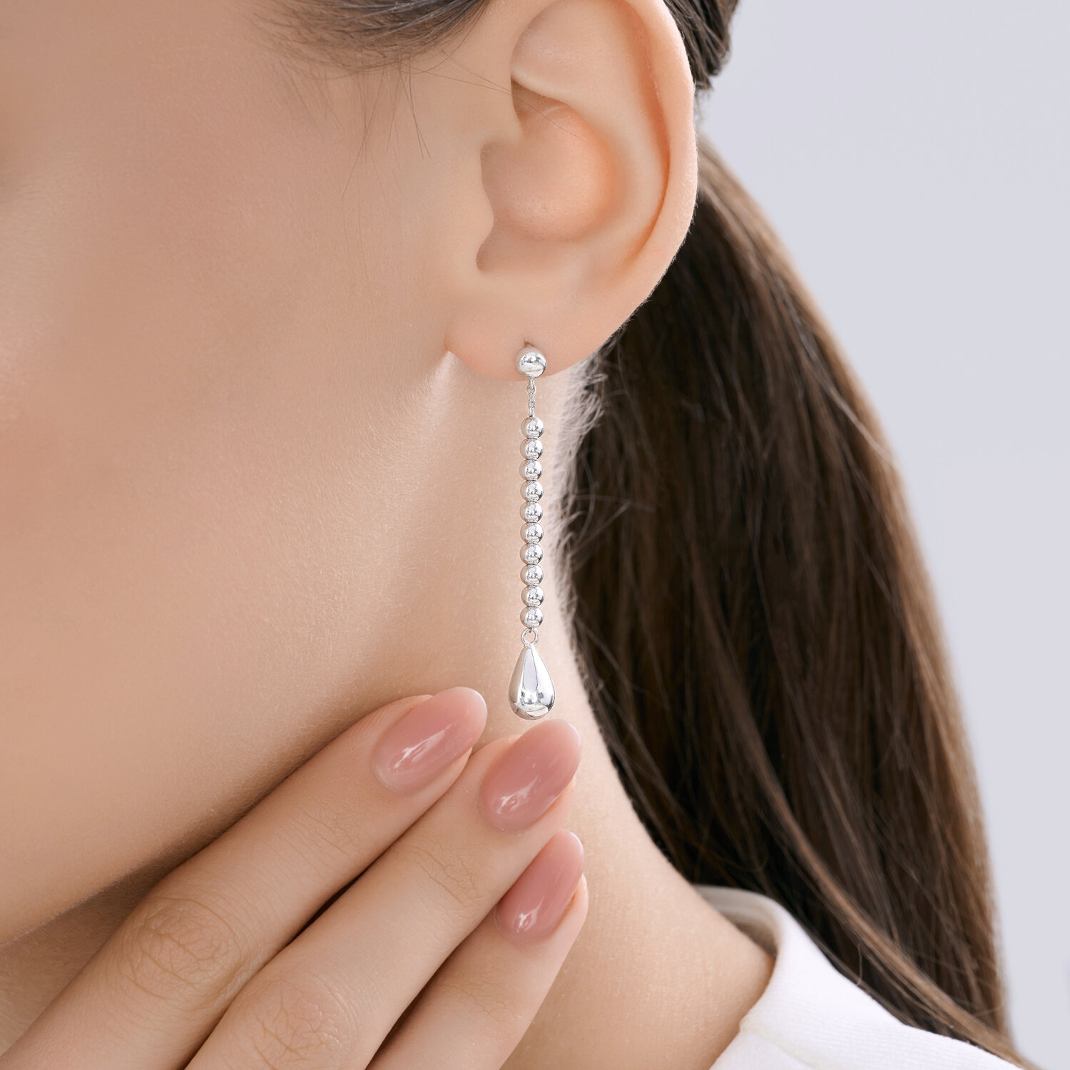 Sokolov silver earrings with zirconia - image 3