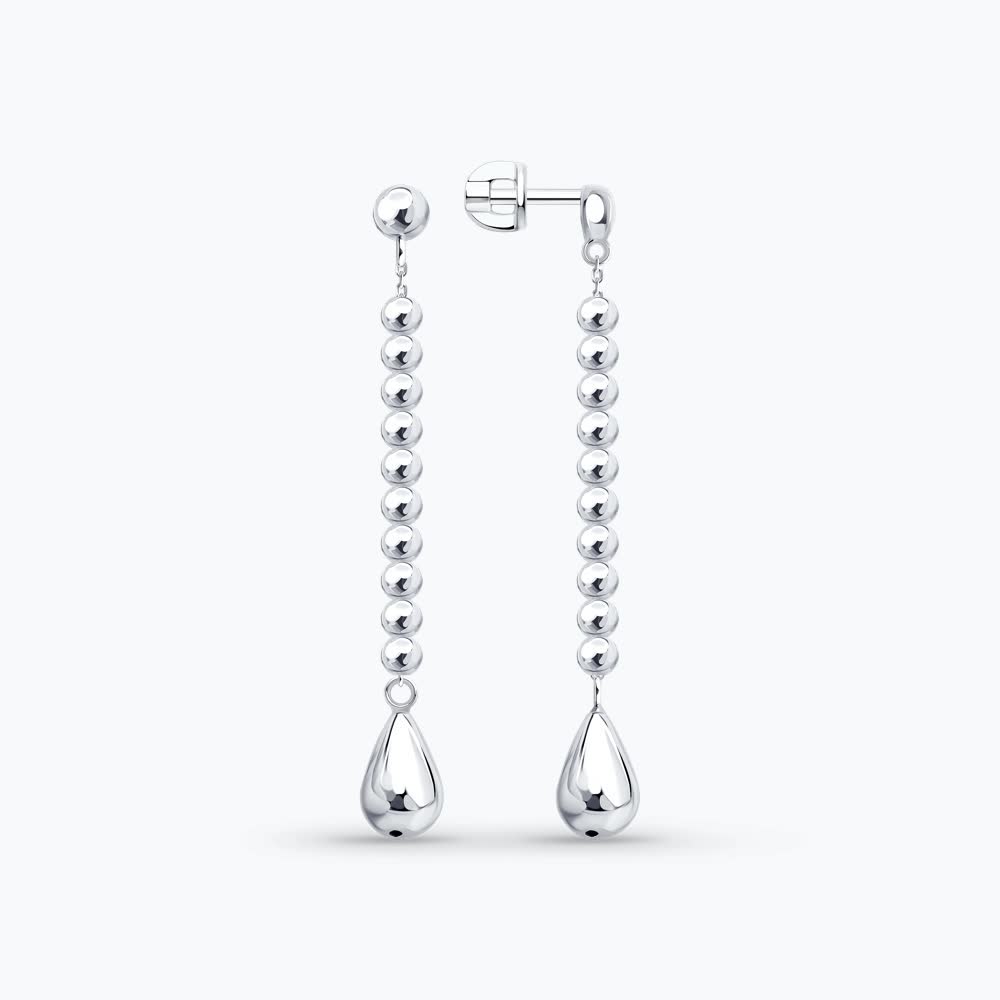 Sokolov silver earrings with zirconia