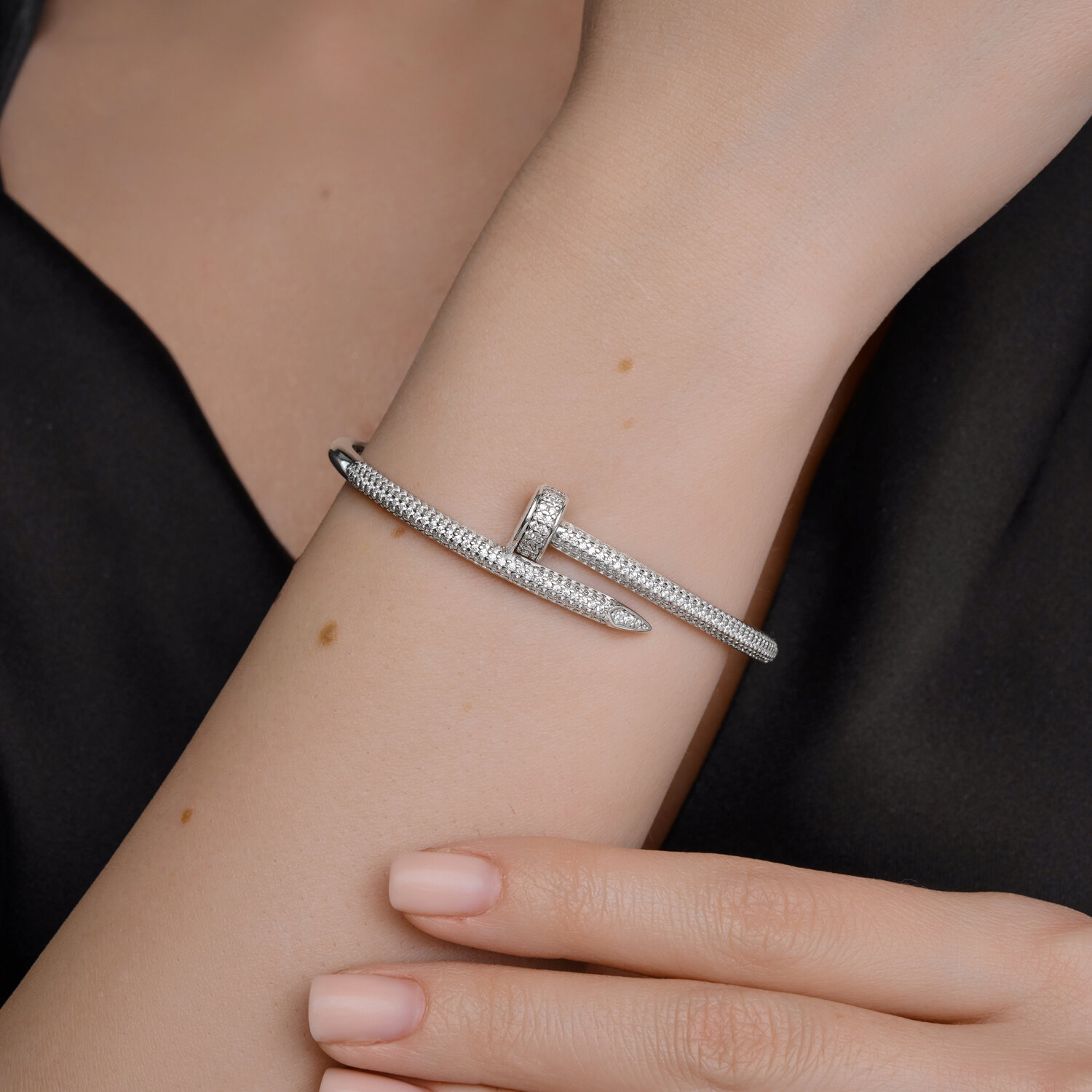 Sokolov silver bracelet with zirconia - image 3