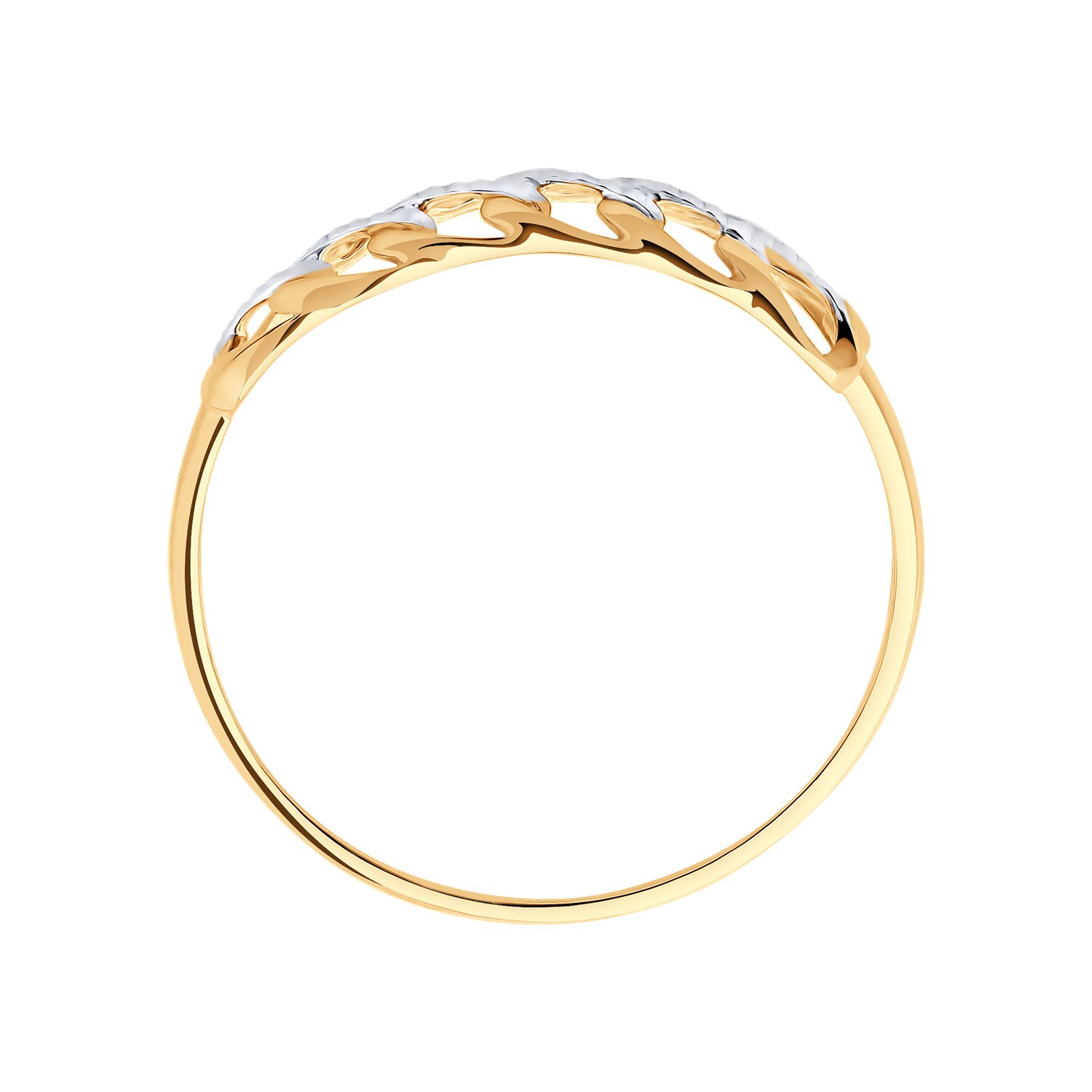 Inel Sokolov din aur cu fațetare diamantată - image 2