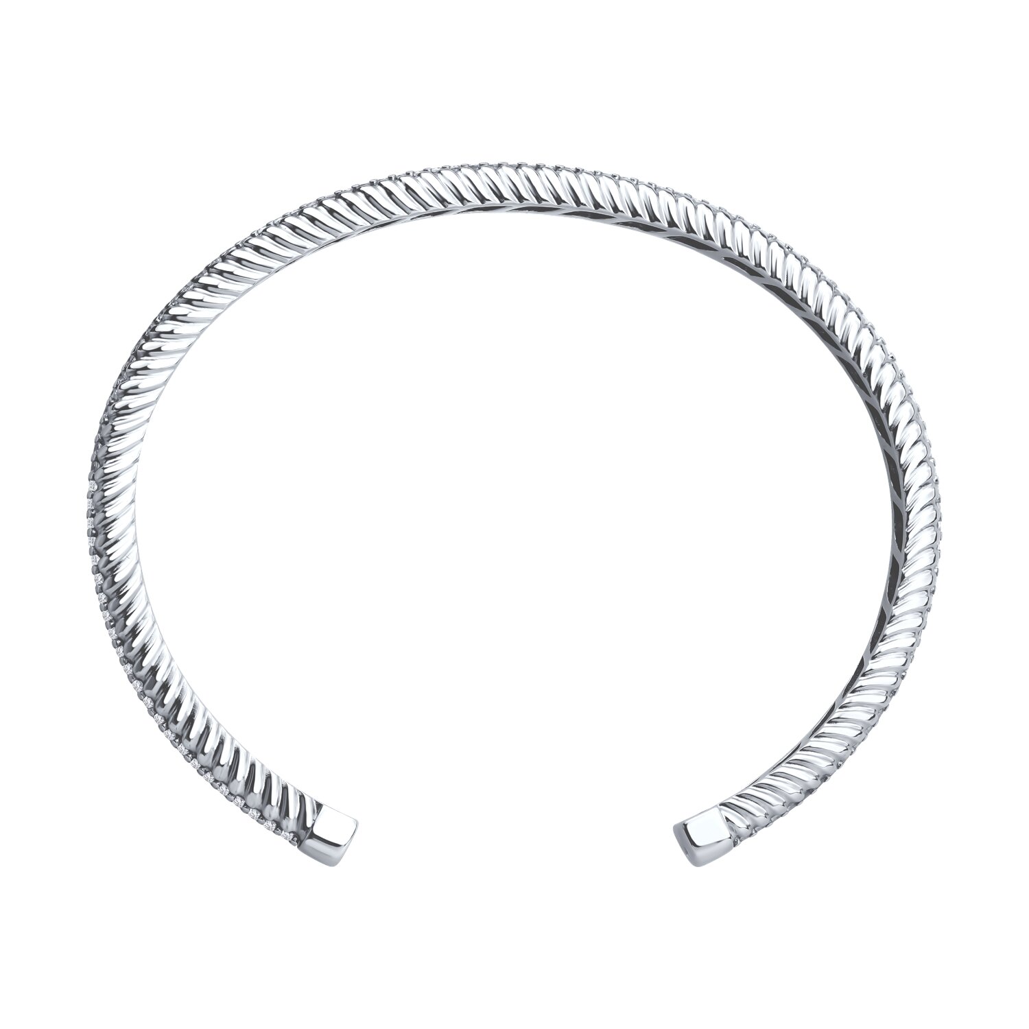 Brățară Sokolov din argint cu zirconii - image 3