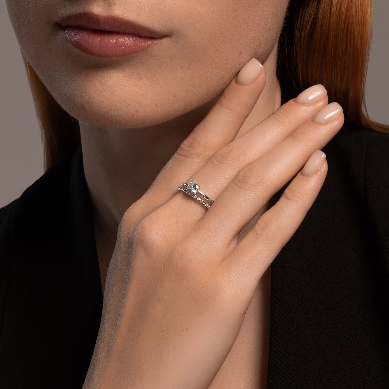 Inel Sokolov din argint cu zirconii - image 3