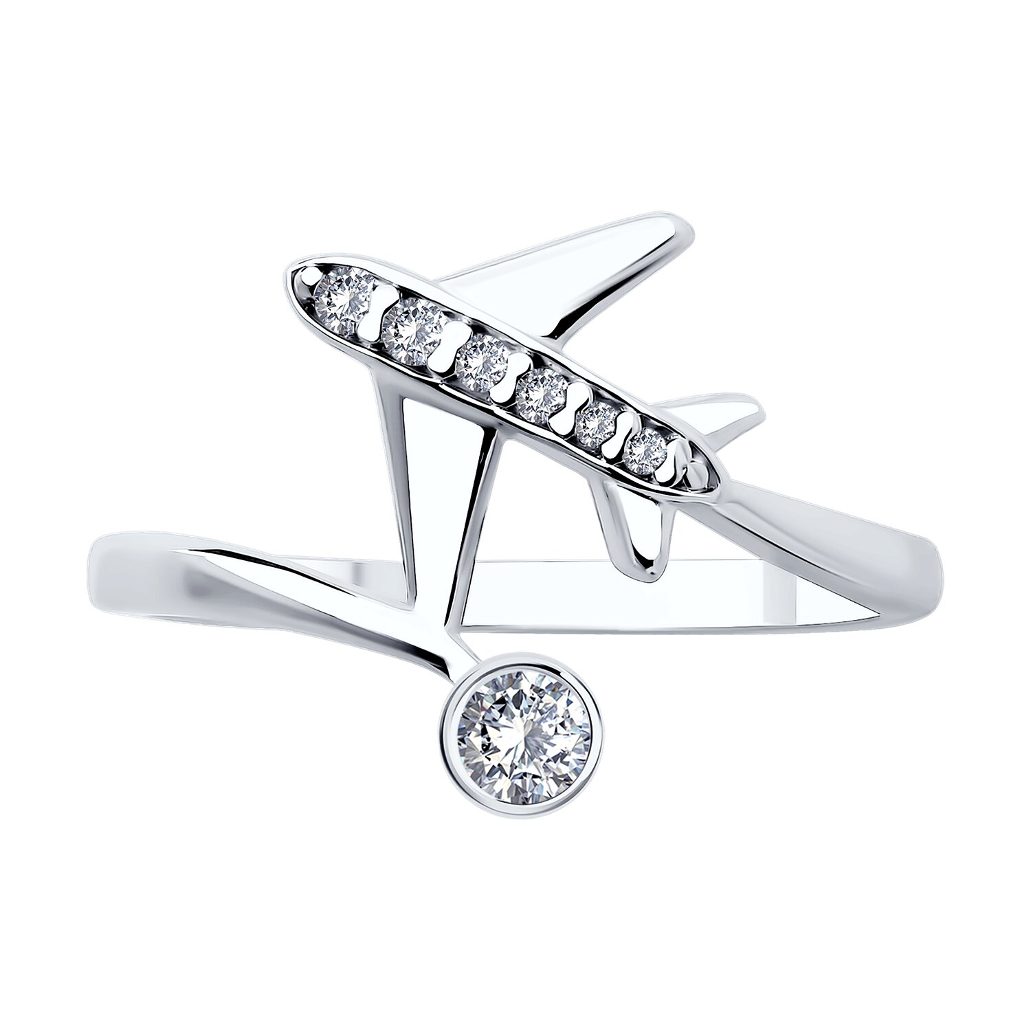 Кольцо Sokolov из серебра с фианитами - image 2