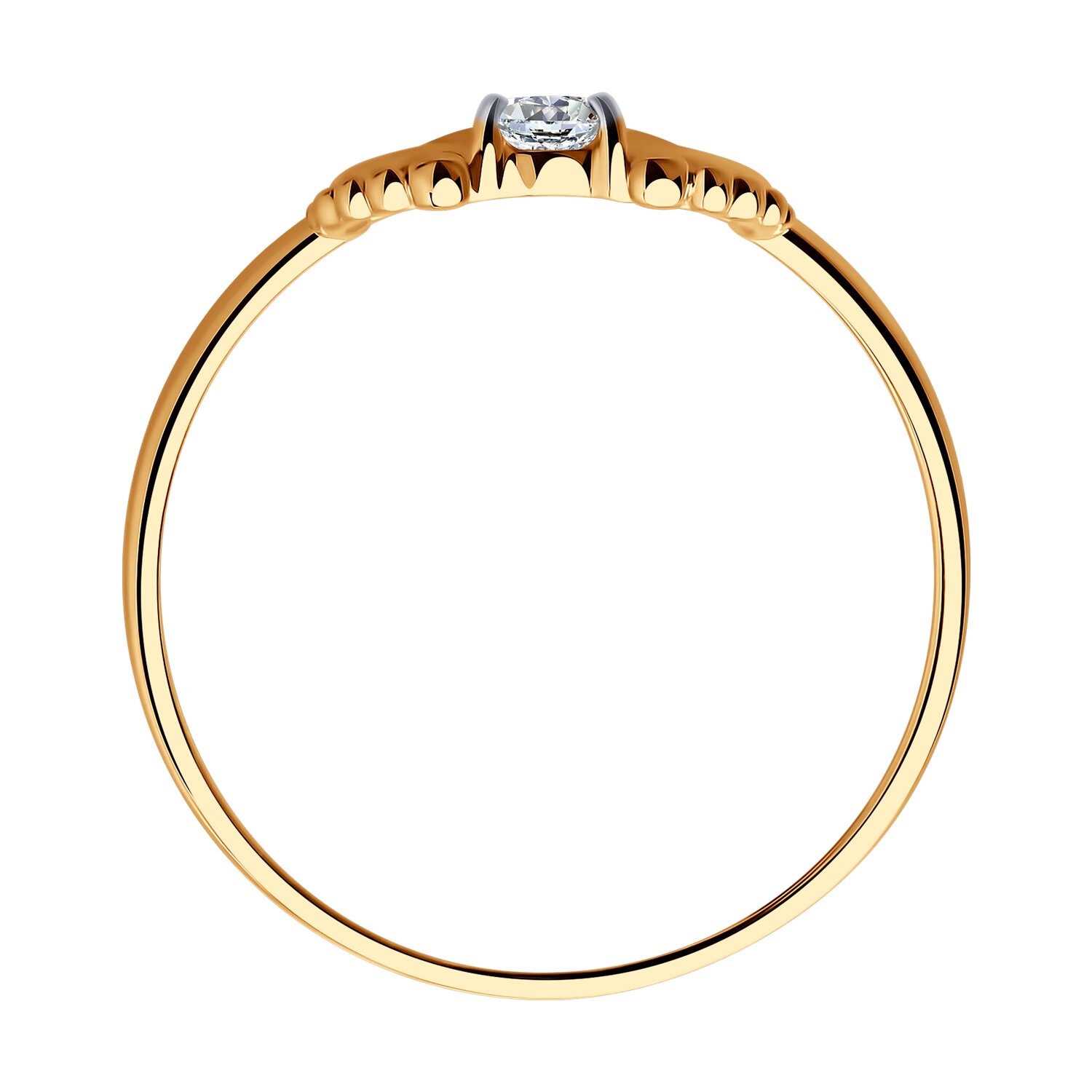 Inel Sokolov din aur cu zirconiu - image 3