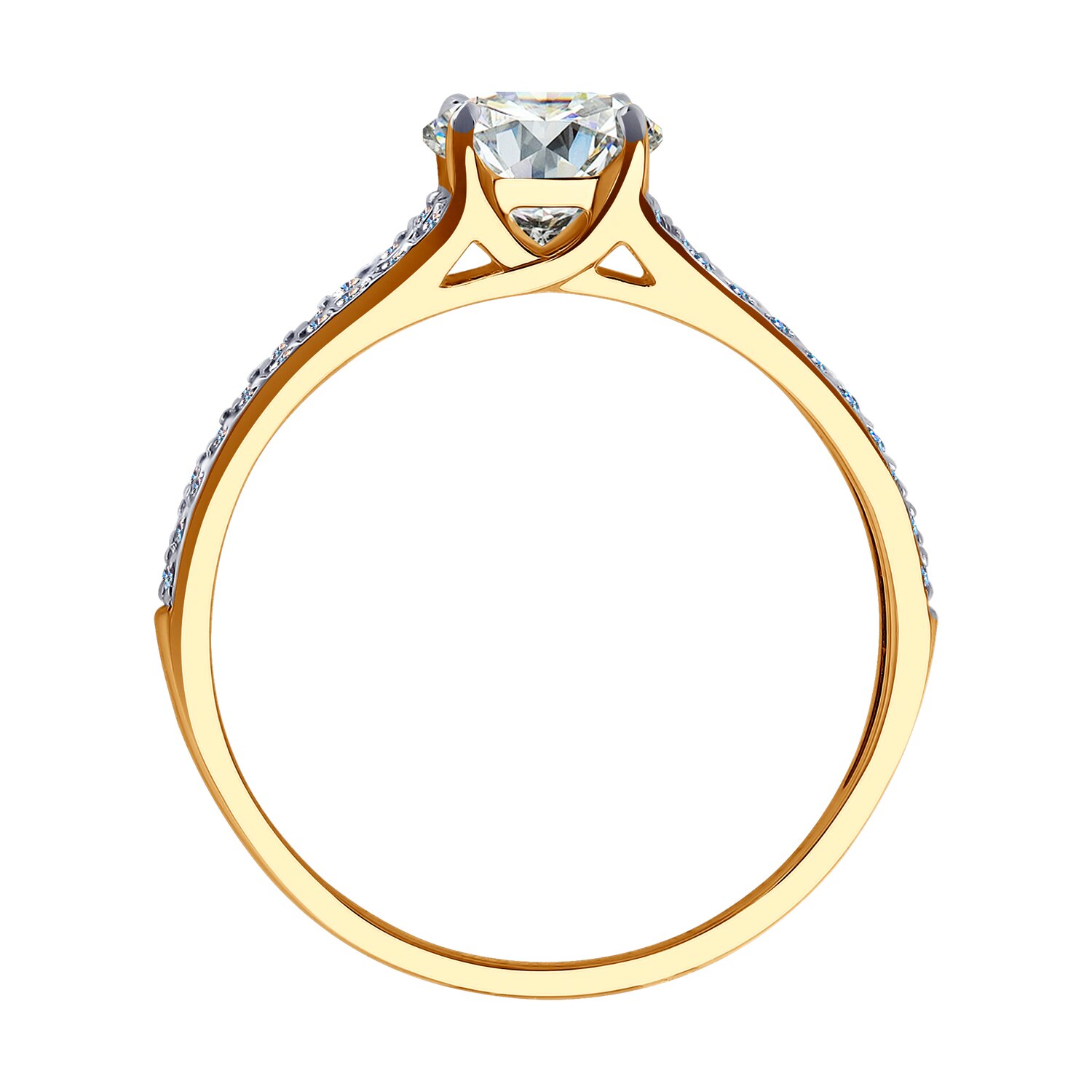 Кольцо Sokolov из золота с фианитами - image 2