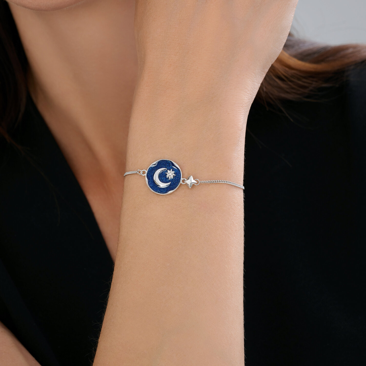 Brățară Sokolov din argint cu zirconiu si emal - image 4