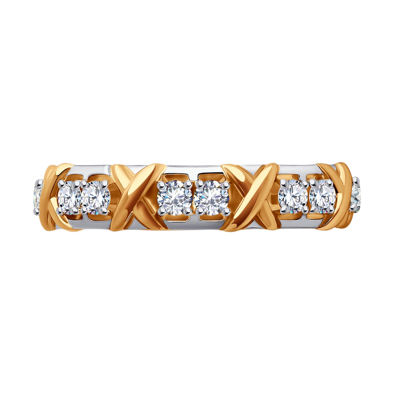 Кольцо Sokolov из золота с фианитами - image 2