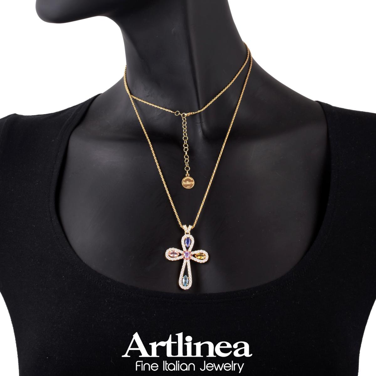 Colier Artlinea din argint cu zirconii - image 2