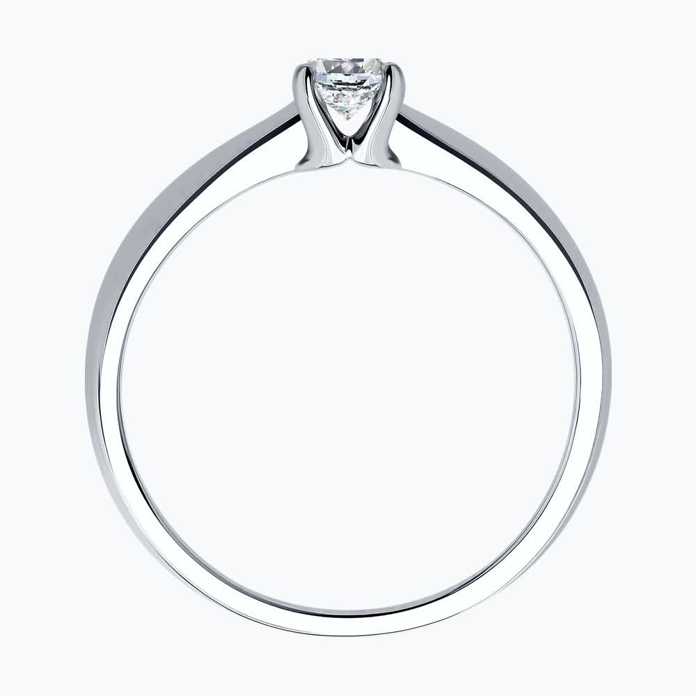 Sokolov white gold ring with diamonds - image 8