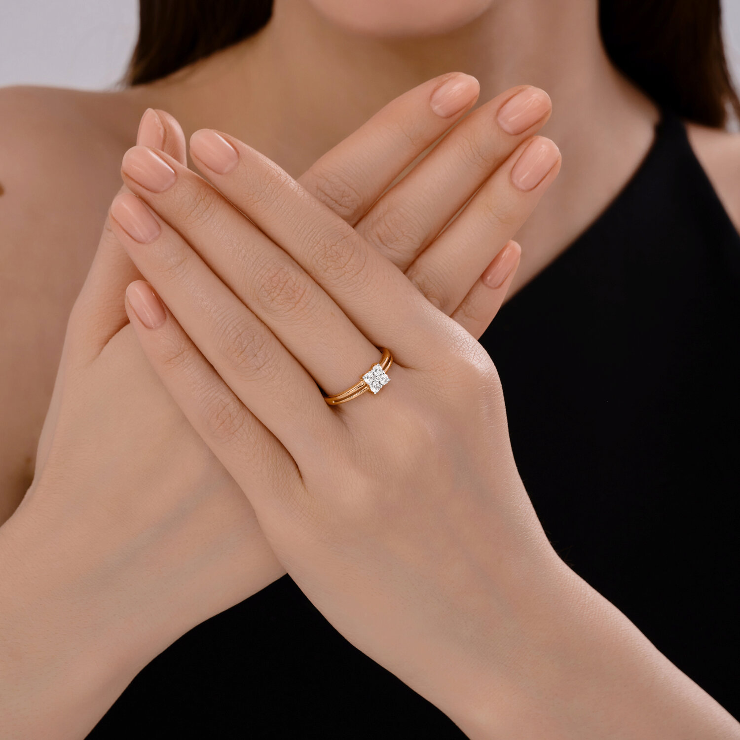 Inel Sokolov din aur cu zirconii - image 4