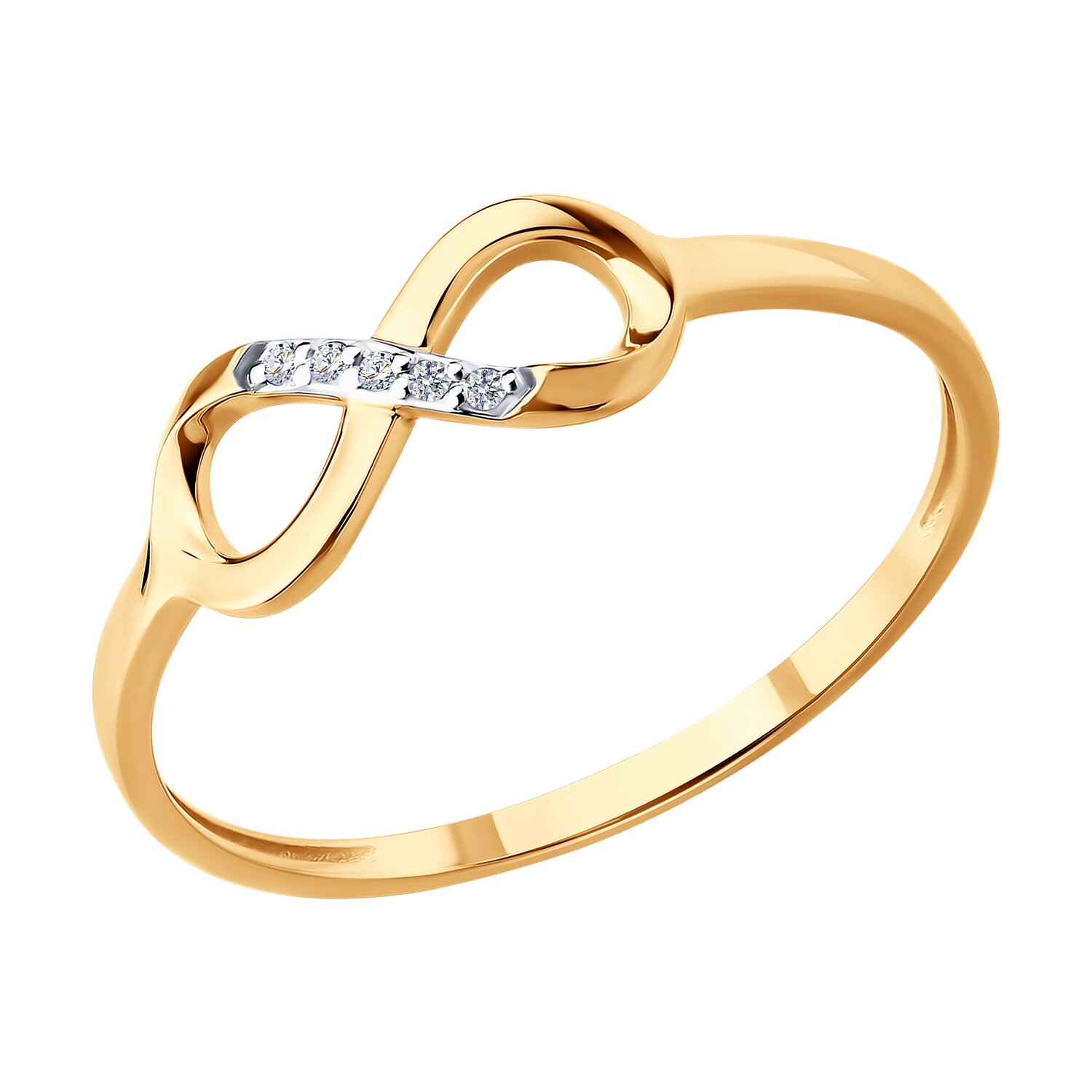 Кольцо Sokolov из золота с фианитами - image 1