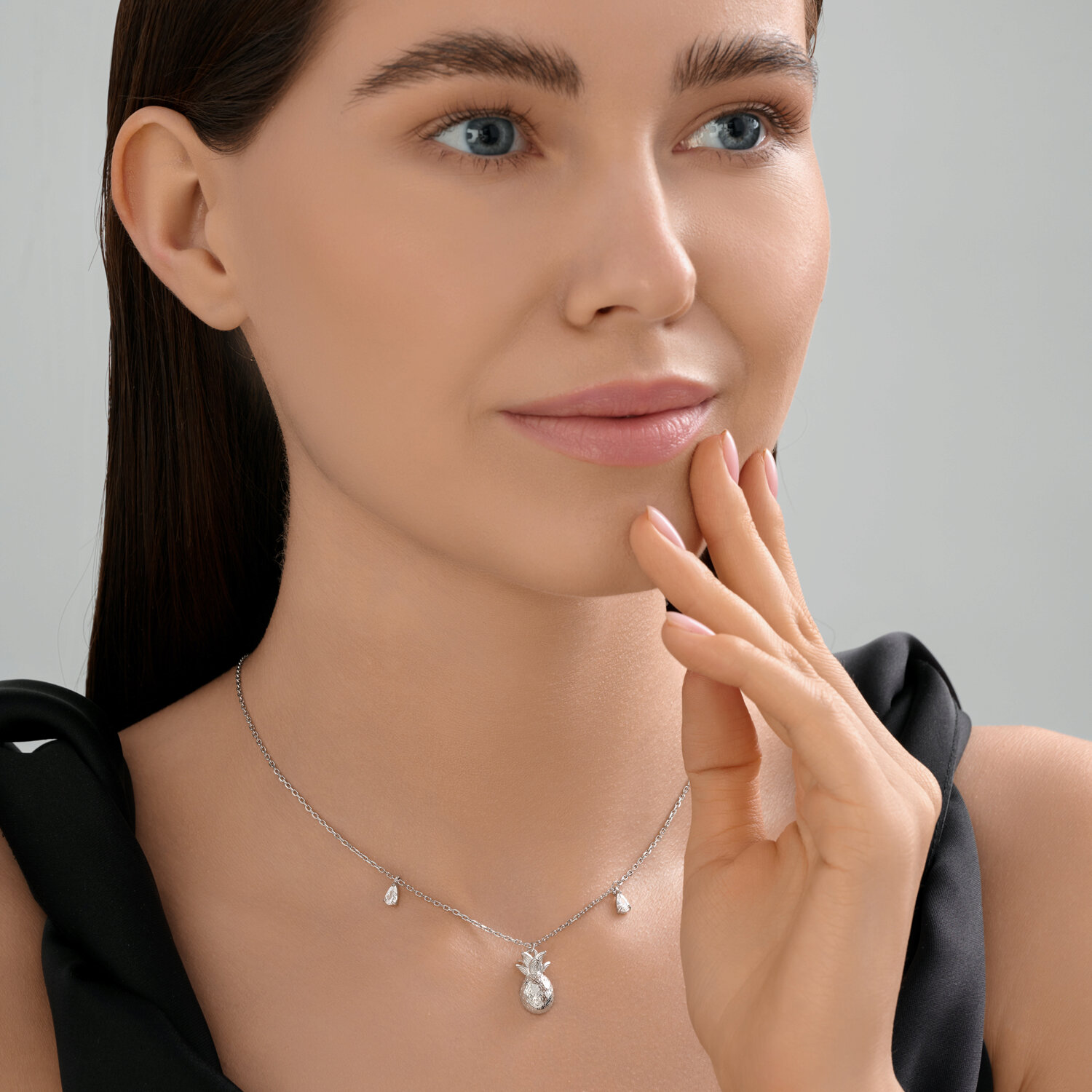 Колье Sokolov из серебра с фианитами - image 4