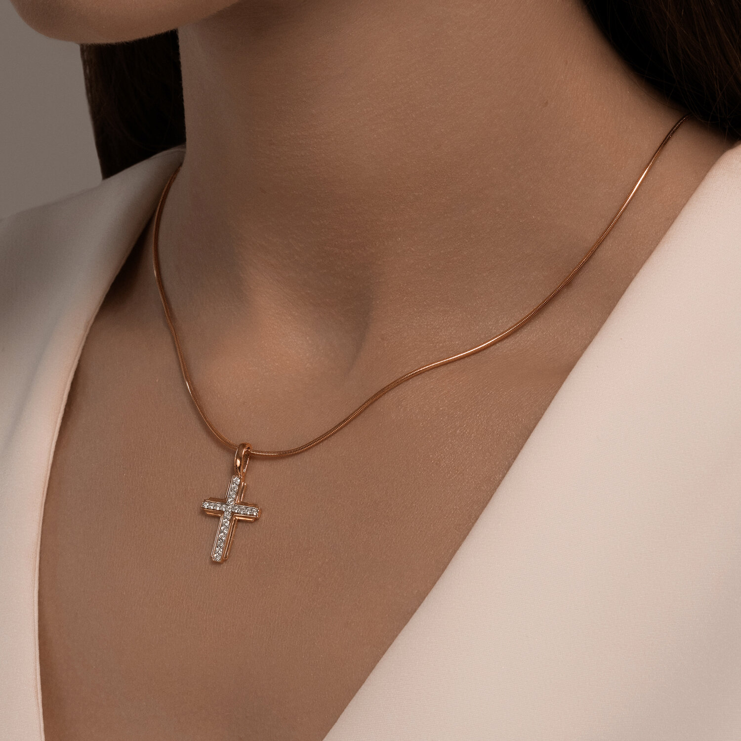 Подвеска Sokolov из золота с бриллиантом выращенным и рубином - image 3