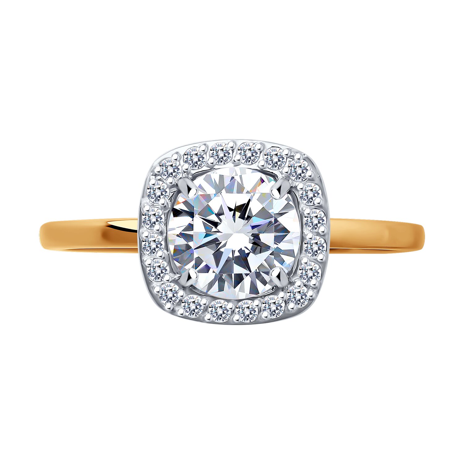 Кольцо Sokolov из золота с фианитами - image 2