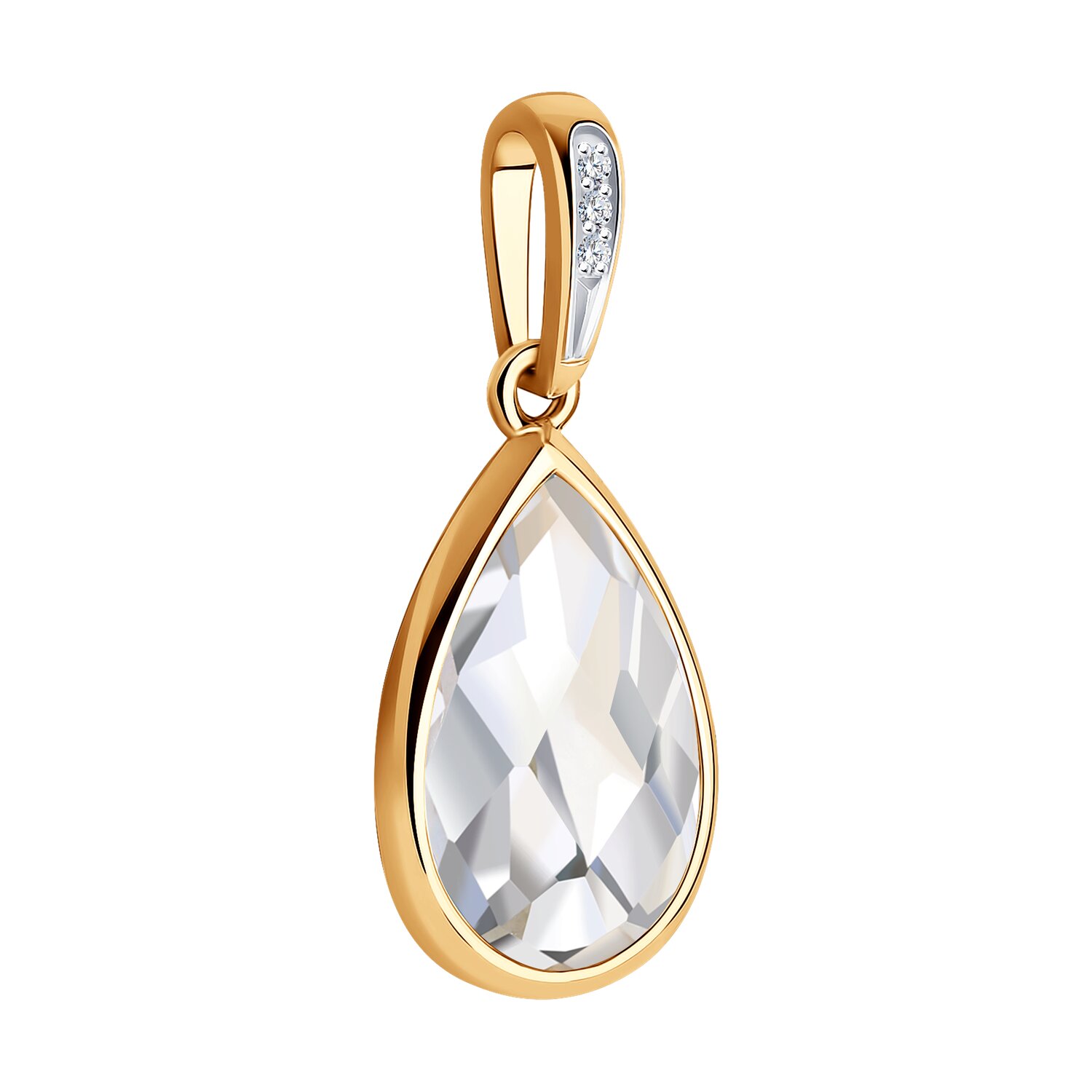 Подвеска Sokolov из золота с бриллиантами и горным хрусталем - image 2