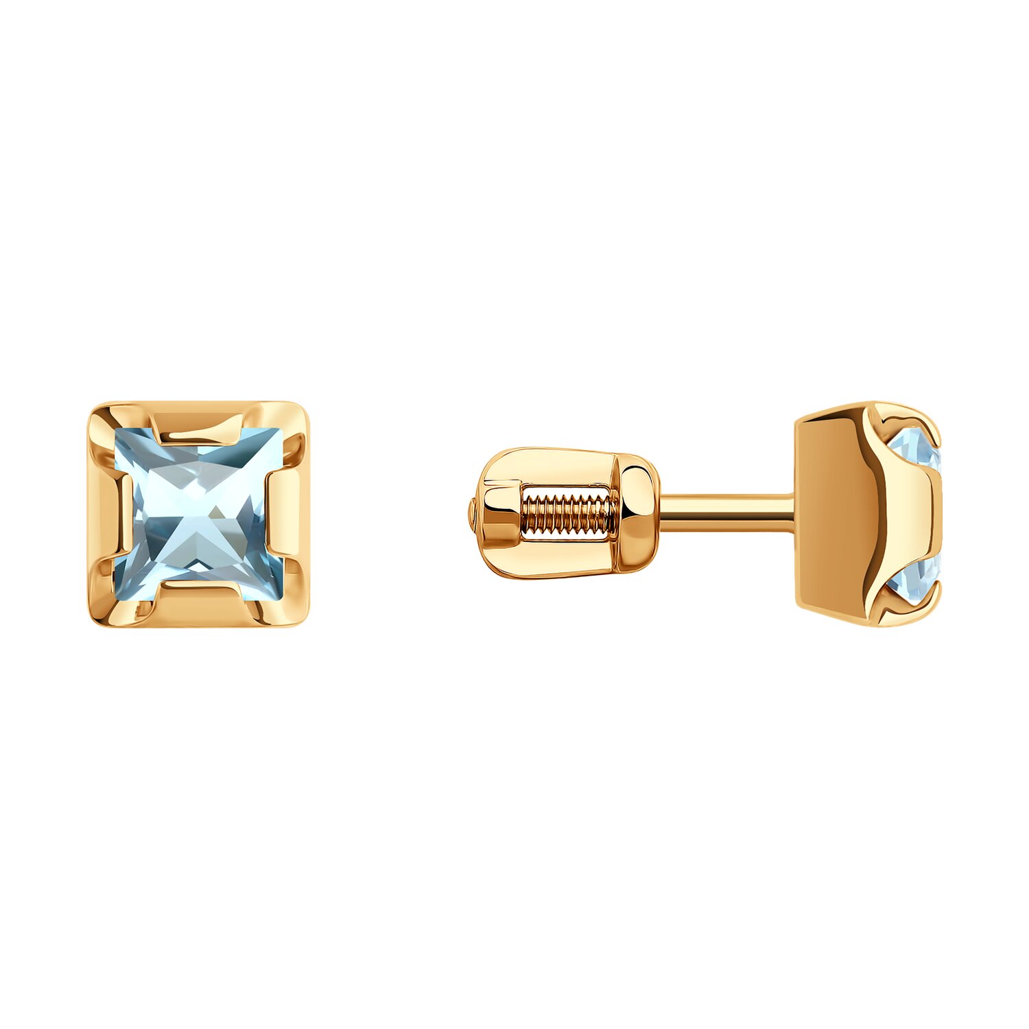 Серьги Sokolov из золота с топазами