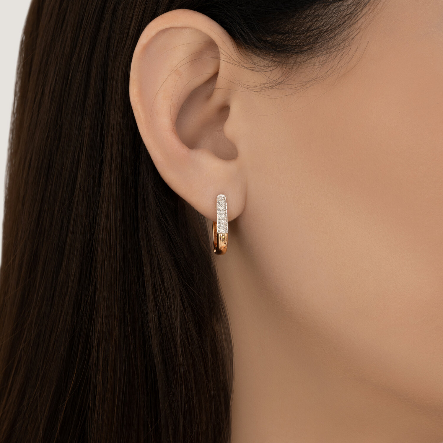 Sokolov gold earrings with diamonds - image 3