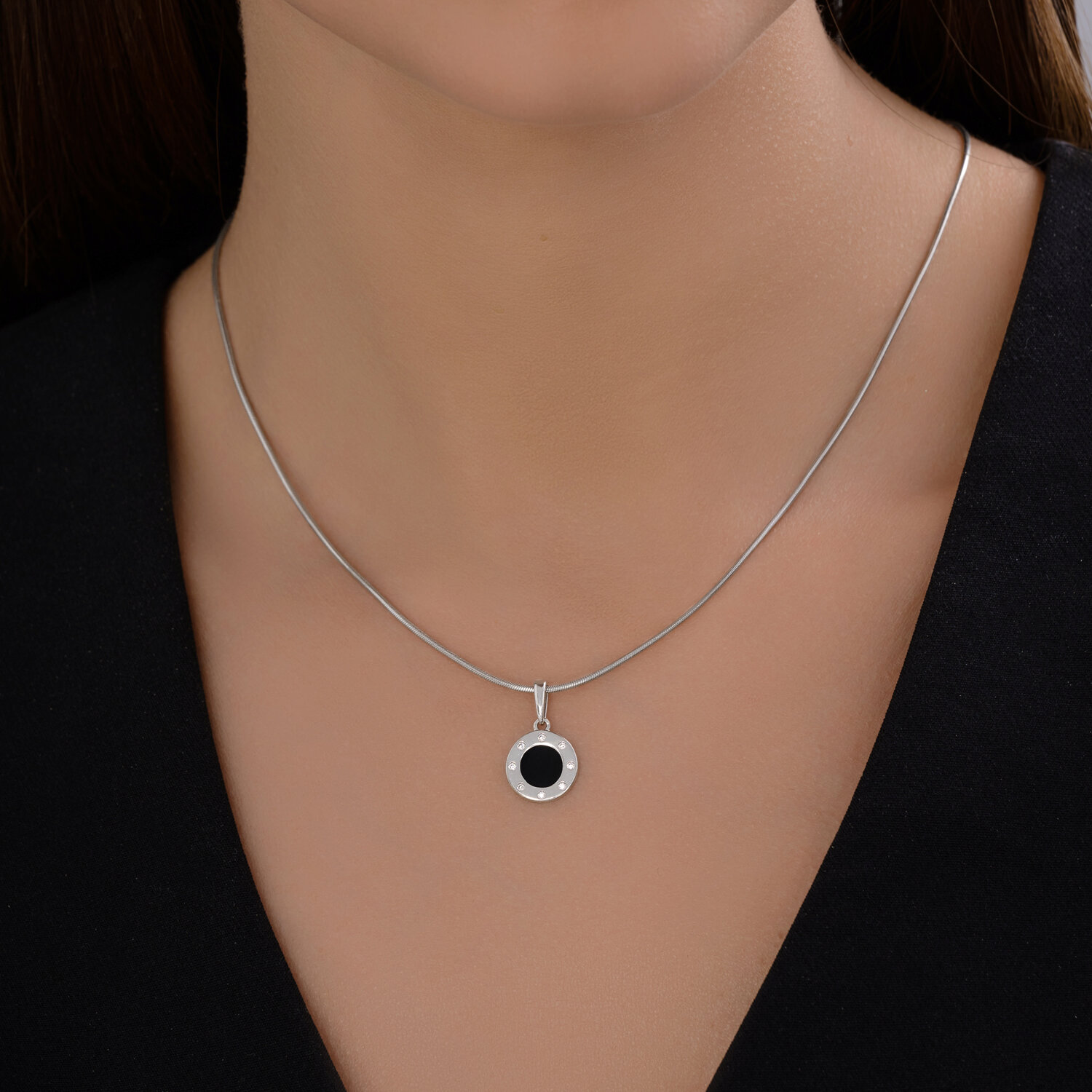 Pandantiv Sokolov din argint cu zirconii si emal - image 3