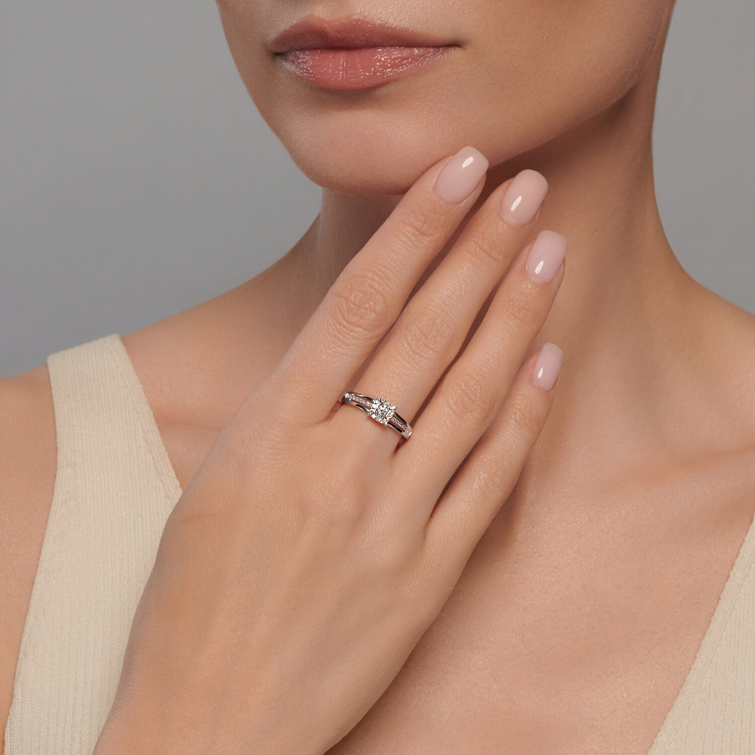 Кольцо Sokolov из белого золота с бриллиантами - image 4