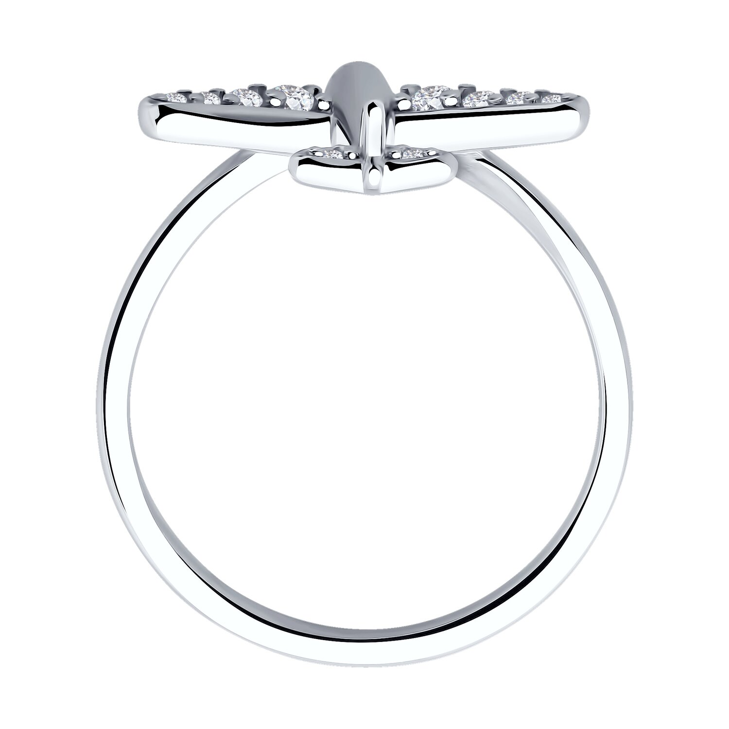 Inel Sokolov din argint cu zirconii - image 3