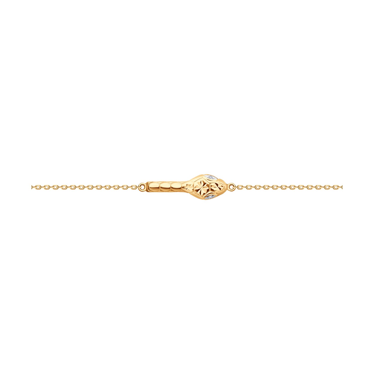 Gold Sokolov bracelet zirconia - image 3