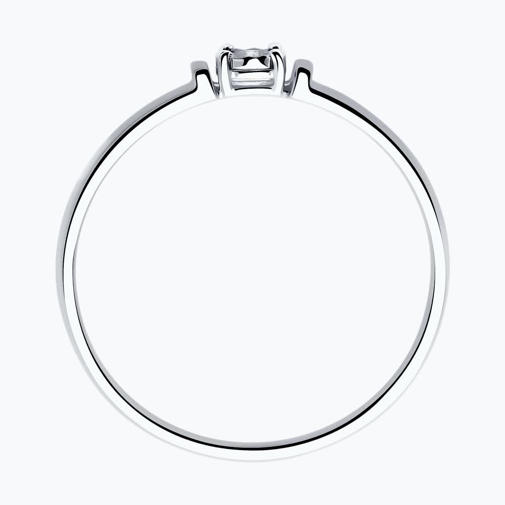 Inel Sokolov din aur alb cu diamant