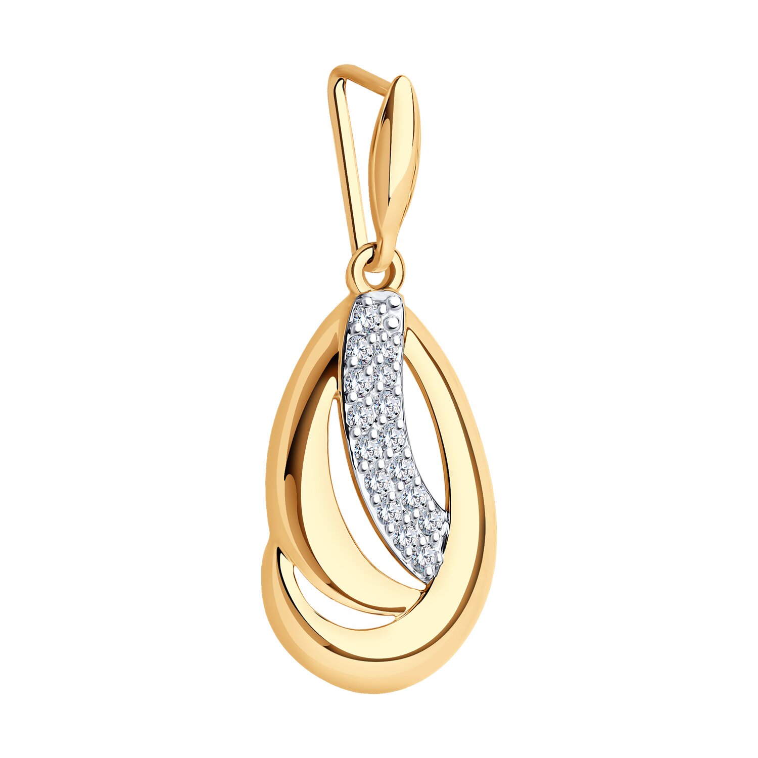 Подвеска Sokolov из золота с фианитами - image 2