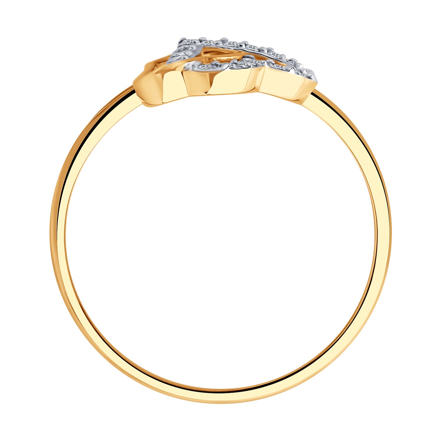 Inel Sokolov din aur cu zirconii - image 2